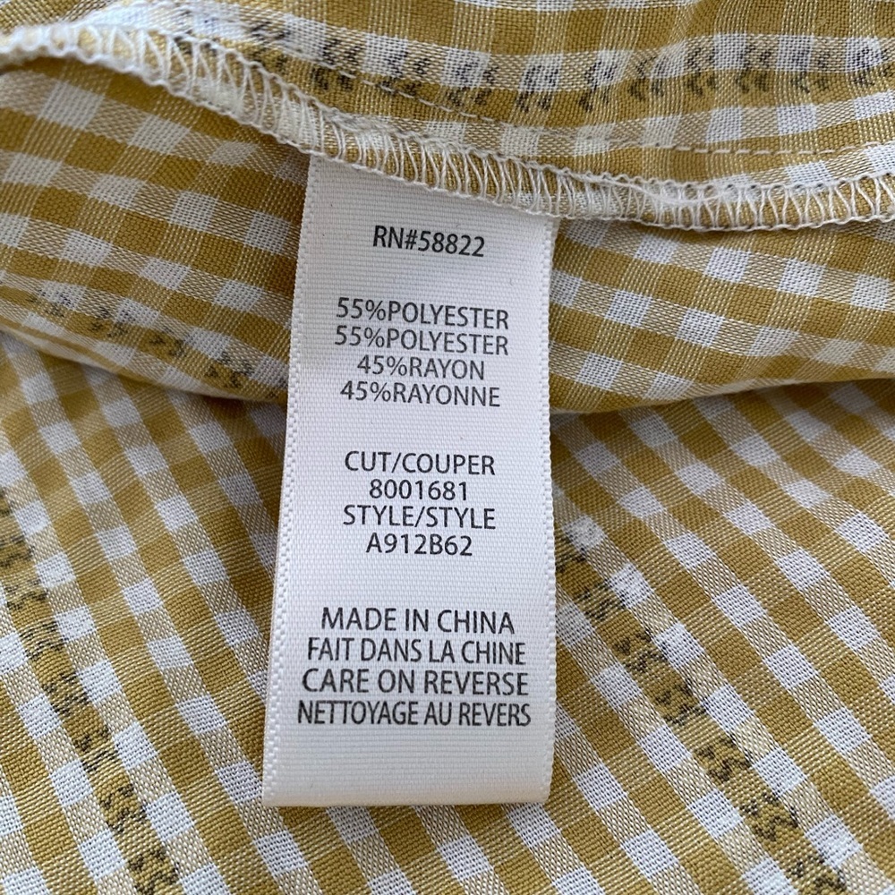 Max Studio Yellow Gingham Midi Dress - Picture 9 of 13